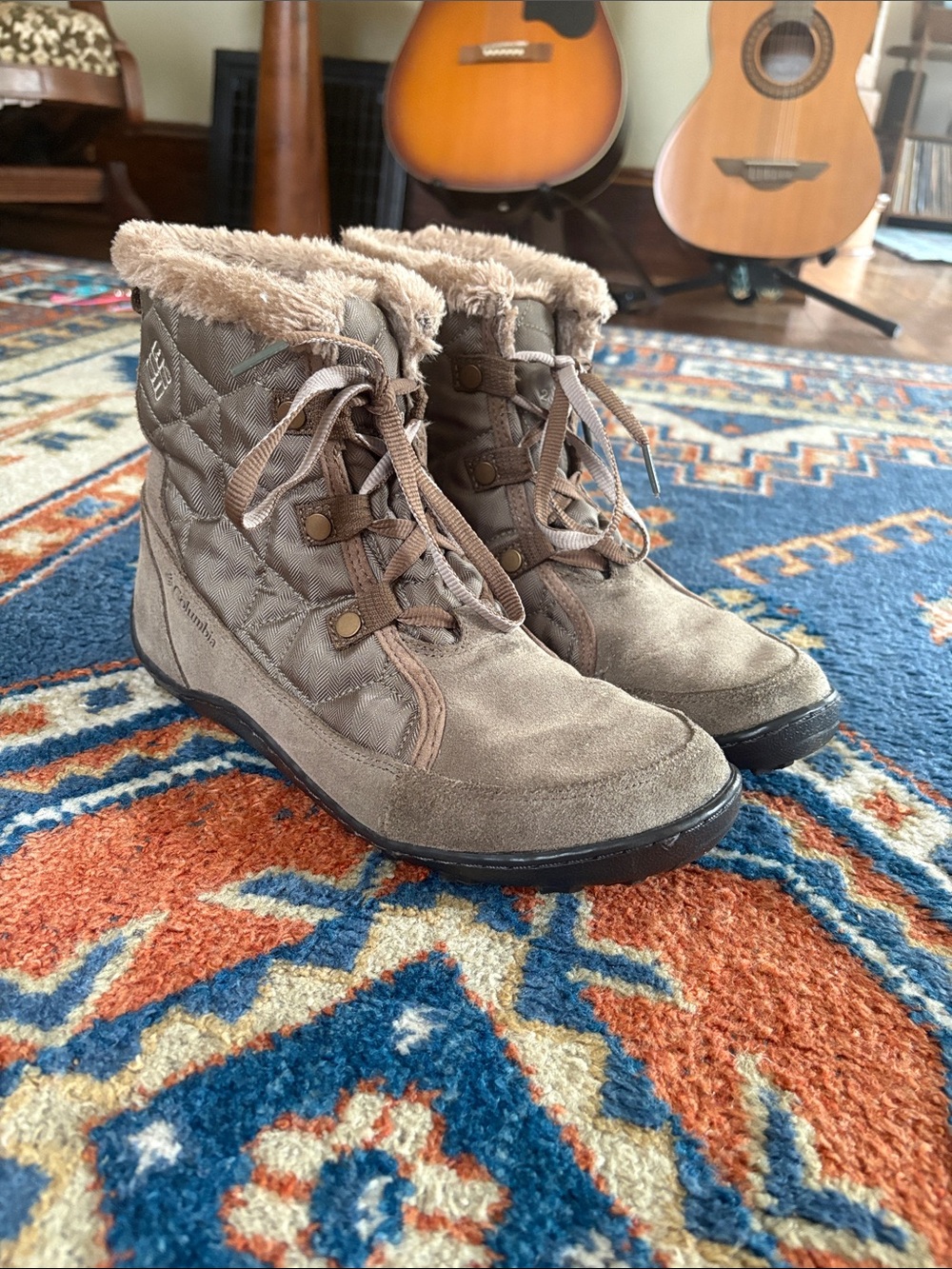 Columbia Brown Fur-Trim Winter Boots